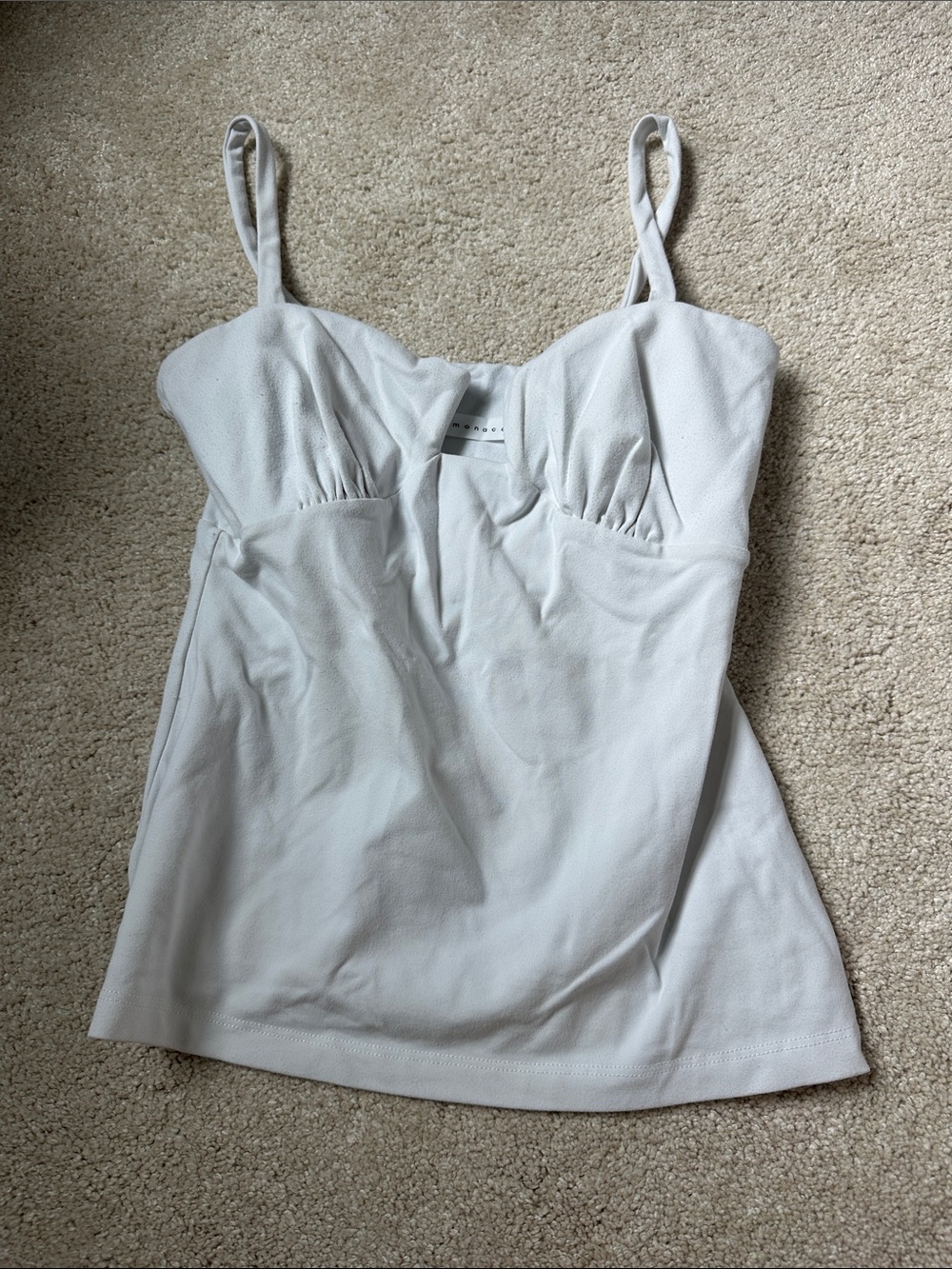Susana Monaco White Bustier Cami with Slim Straps
